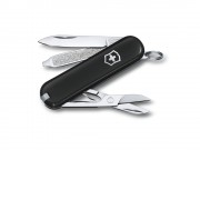 Нож-брелок VICTORINOX Classic SD Colors Dark Illusion, 58 мм, 7 функций, чёрный