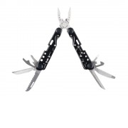 Мультитул Stinger, 105x40 мм, 13 функций, сталь, чёрно-серебристый, в комплекте нейлоновый чехол