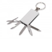 Квадратный мини-мультитул, серебристый