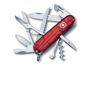 Нож перочинный VICTORINOX Huntsman, 91 мм, 15 функций, полупрозрачный красный