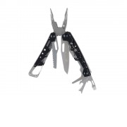 Мультитул Stinger, 105x40 мм, 12 функций, сталь, чёрно-серебристый, в комплекте нейлоновый чехол