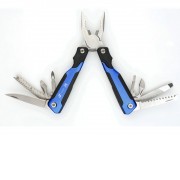 Мультитул Stinger, 104x45 мм, 14 функций, сталь/пластик, сине-чёрный, в комплекте нейлоновый чехол