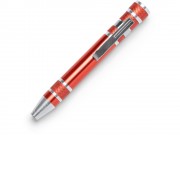 Алюминиевый мультитул BRICO в форме ручки, красный