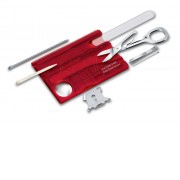 Швейцарская карточка VICTORINOX SwissCard Nailcare, 13 функций, полупрозрачная красная