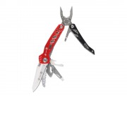 Мультитул Stinger, 105x30 мм, 11 функций, сталь/алюминий, красно-чёрный, в нейлоновом чехле