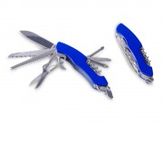 Мультитул-складной нож Demi 11-в-1, серебристый/синий