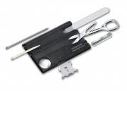 Швейцарская карточка VICTORINOX SwissCard Nailcare, 13 функций, полупрозрачная чёрная