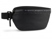 Сумка на пояс BUGATTI Blanc Delight, чёрная, нейлон RPET600D/тарпаулин/полиэстер, 24х11х12,5 см, 2 л