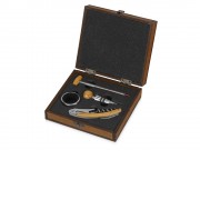 Набор аксессуаров для вина Бомонт, коричневый замочек