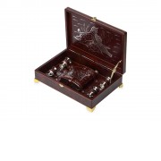 Набор Подарочный, бордовый/золотистый, серебристый