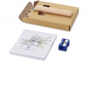 Набор для рисования: 6 цветных карандашей, точилка, раскраска