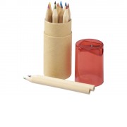 Набор карандашей Cartoon 12 единиц, натуральный/красный