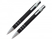 Набор Эльба: ручка шариковая, механический карандаш в футляре черный
