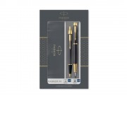 Набор Parker IM Core Black GT: ручка шариковая, ручка перьевая