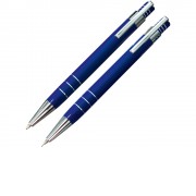 Набор Эльба: ручка шариковая, механический карандаш в футляре синий