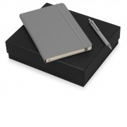 Подарочный набор Moleskine Hemingway с блокнотом А5 и ручкой, серый