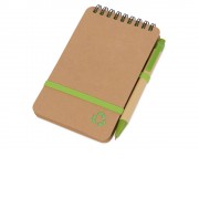 Набор канцелярский с блокнотом и ручкой Masai, зеленое яблоко