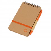 Набор канцелярский с блокнотом и ручкой Masai, оранжевый