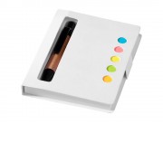 Набор стикеров Expose с ручкой и блокнотом А7, белый