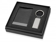 Набор Лонгвью: визитница, брелок, черный