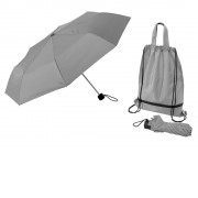 Зонт Picau из переработанного пластика в сумочке, серый