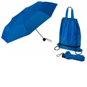 Зонт Picau из переработанного пластика в сумочке, синий