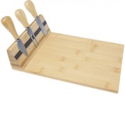 Mancheg Бамбуковая доска для сыра и инструменты, natural