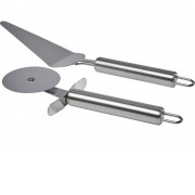 Tagly, набор для пиццы из 2 предметов, серебристый