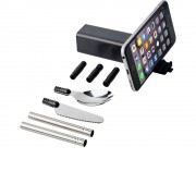 Набор столовых приборов Galen из пшеничной соломы с держателем для мобильного телефона, черный