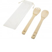 Endiv, комплект из бамбуковой ложки и вилки, natural