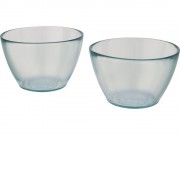 Cuenc Набор из 2 контейнеров, изготовленных из переработанного стекла, прозрачный