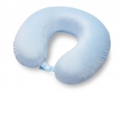 Подушка Basic из микрофибры с эффектом памяти U-shape, небесно голубой NEW