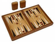 Нарды в кожаном кейсе в виде двухтомного издания книги Классические нарды