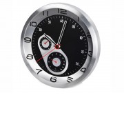 Часы настенные Астория, серебристый/черный (Р)