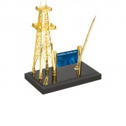 Настольный прибор Недра, золотистый/черный