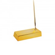 Настольный прибор Золотой слиток, золотистый