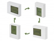 Настольные электронные мультифункциональные часы Rotatio с подсветкой, белый