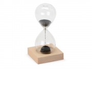 Песочные магнитные часы на деревянной подставке Infinity