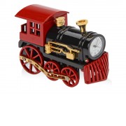 Часы Паровоз, черный/красный/золотистый