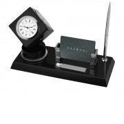 Настольный прибор с погодной станцией Магдебург, черный