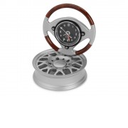 Часы настольные Колесо, серебристый