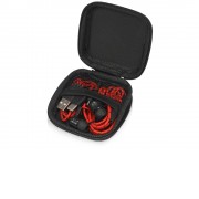 Набор с наушниками и зарядным кабелем 3-в-1 In motion, красный