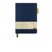 Ежедневник недатированный А5 Boston, темно-синий (желтый обрез)