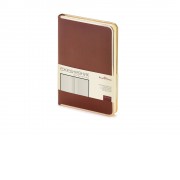 Ежедневник А5 недатированный Chelsea, коричневый (золотистый кант и срез)