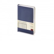 Ежедневник А5 недатированный Chelsea, синий (серебристый кант и срез)