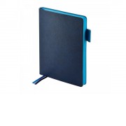 Ежедневник недатированный А5 Boston, темно-синий (голубой обрез)