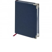 Ежедневник недатированный А5 Sidney Nebraska, синий (серебряный обрез, серебряные уголки)