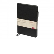 Ежедневник недатированный А5 Boston, черный (серый обрез)
