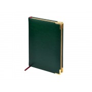 Ежедневник недатированный А5 Sidney Nebraska, зеленый (золотой обрез, золотые уголки)