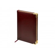 Ежедневник недатированный А5 Sidney Nebraska, бордовый (золотой обрез, золотые уголки)